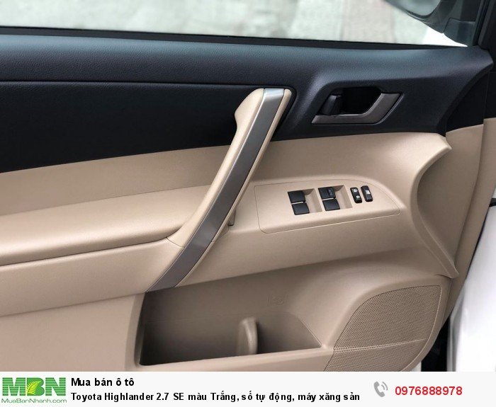 Toyota Highlander 2.7 SE màu Trắng, số tự động, máy xăng sản xuất 2011, Nhập M