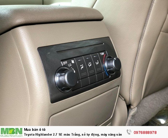 Toyota Highlander 2.7 SE màu Trắng, số tự động, máy xăng sản xuất 2011, Nhập M