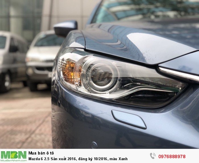 Mazda 6 2.5 Sản xuất 2016, đăng ký 10/2016, màu Xanh