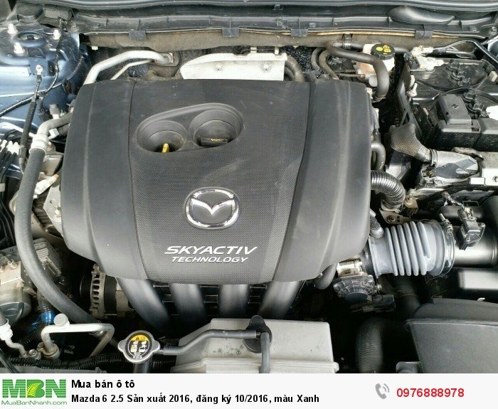 Mazda 6 2.5 Sản xuất 2016, đăng ký 10/2016, màu Xanh