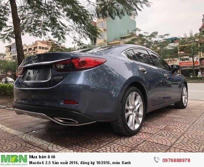 Mazda 6 2.5 Sản xuất 2016, đăng ký 10/2016, màu Xanh