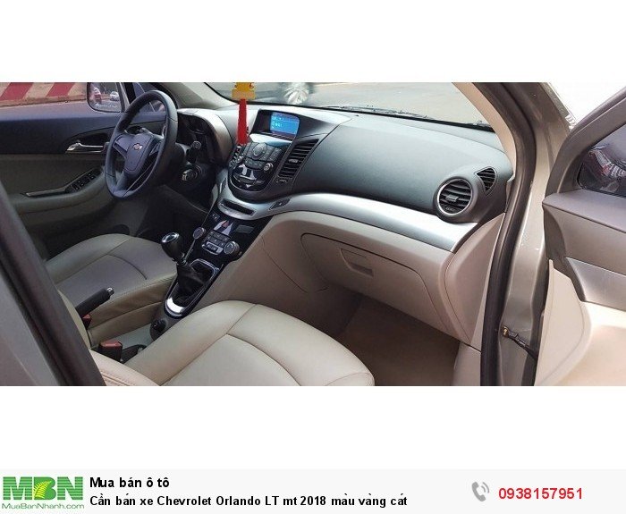 Cần bán xe Chevrolet Orlando LT mt 2018 màu vàng cát