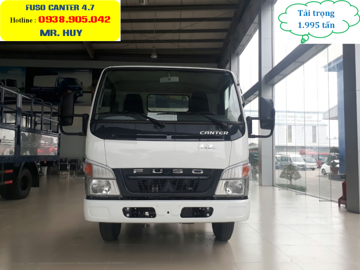 Giá xe tải Fuso Canter 4.7 thùng mui bạt tải trọng 1.9 tấn