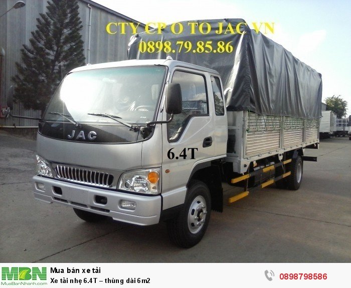 Xe tải nhẹ 6.4T – thùng dài 6m2