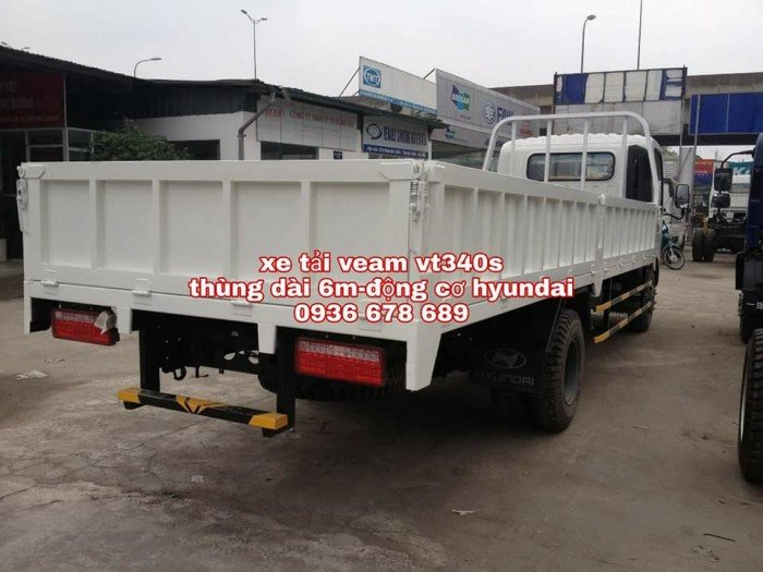 Xe tải veam vt340s, thùng dài 6m1, động cơ hyundai, tải trọng 3.5 tấn