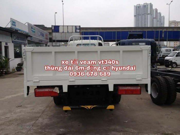 Xe tải veam vt340s, thùng dài 6m1, động cơ hyundai, tải trọng 3.5 tấn