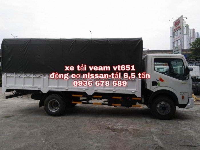 Xe tải Veam vt651, động cơ Nissan, thùng 5m1,tải trọng 6,5 tấn