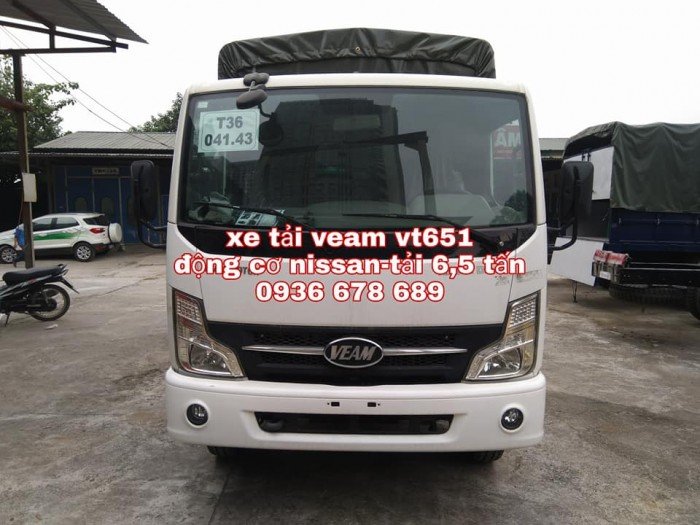 Xe tải Veam vt651, động cơ Nissan, thùng 5m1,tải trọng 6,5 tấn