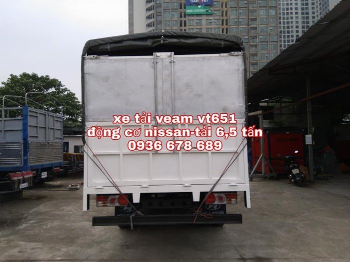Xe tải Veam vt651, động cơ Nissan, thùng 5m1,tải trọng 6,5 tấn