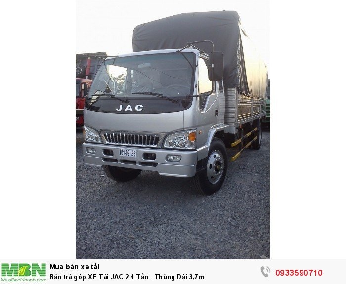 Bán trả góp Xe Tải JAC 2,4 Tấn - Thùng Dài 3,7 m
