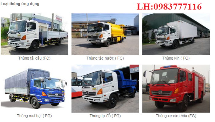 Bán xe tải Hino FL 3 chân, 3 giò, xe Hino FL 14 tấn 15 tấn, thùng dài 9,2 m, FL8JTSL, FL8JTSA