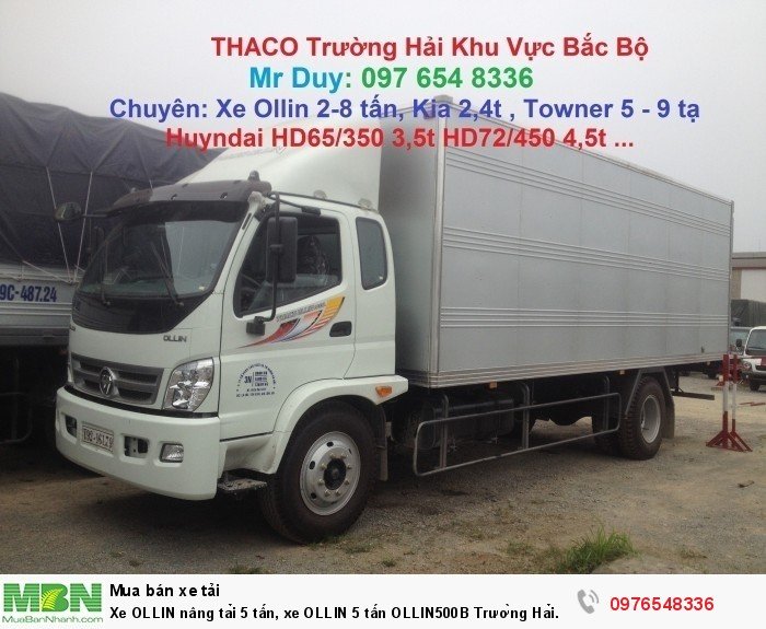 Xe OLLIN nâng tải 5 tấn, xe OLLIN 5 tấn OLLIN500B Trường Hải MỚI