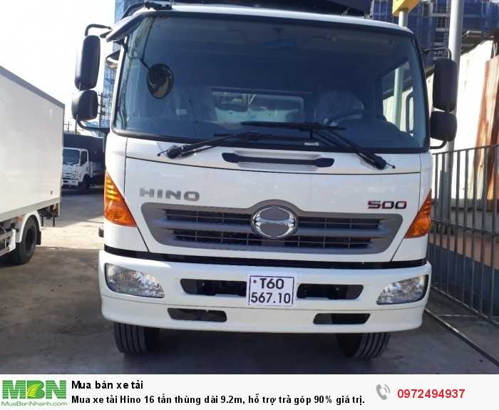 Mua xe tải Hino 16 tấn thùng dài 9.2m, hỗ trợ trả góp 90% giá trị xe