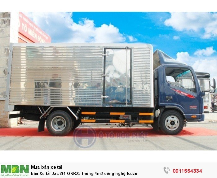 Bán xe tải Jac 2t4 QKR25 thùng 4m3 công nghệ Isuzu giá tốt tại bình dương