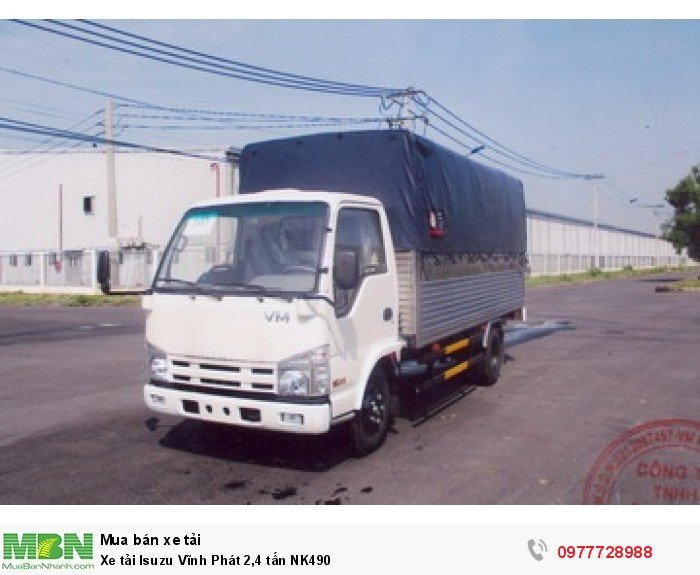 Xe tải Isuzu Vĩnh Phát 2,4 tấn NK490 - Hoan Vinh Phat Auto - MBN:173606 ...