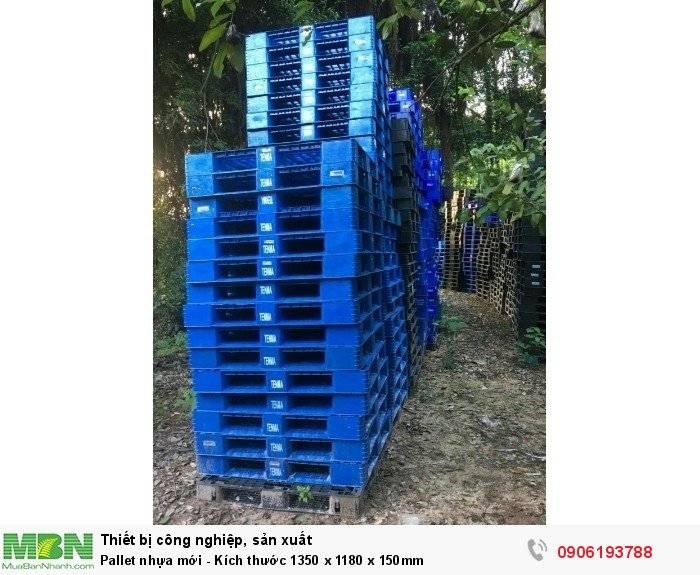 Pallet nhựa mới - Kích thước 1350 x 1180 x 150mm