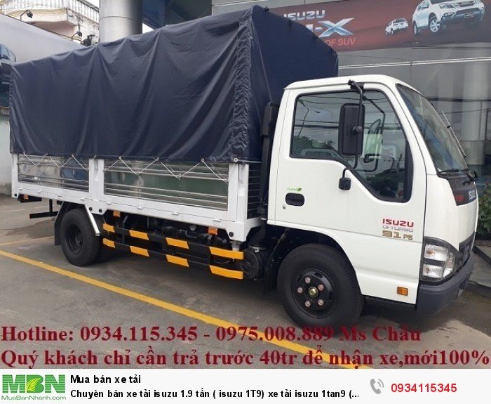 Chuyên bán xe tải Isuzu 1.9 tấn ( Isuzu 1T9) xe tải Isuzu 1tan9 ( Isuzu 1.9 Tấn ) trả góp
