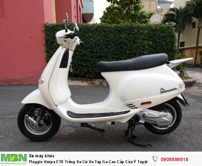 Piaggio Vespa ET8 Trắng Xa Cừ Xe Tay Ga Cao Cấp Của Ý Tuyệt Đẹp