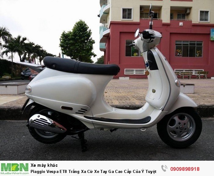 Piaggio Vespa ET8 Trắng Xa Cừ Xe Tay Ga Cao Cấp Của Ý Tuyệt Đẹp