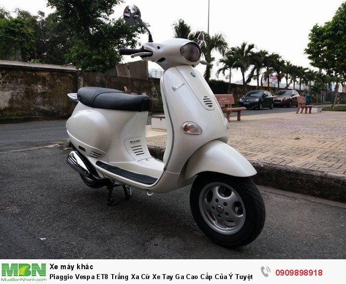 Piaggio Vespa ET8 Trắng Xa Cừ Xe Tay Ga Cao Cấp Của Ý Tuyệt Đẹp