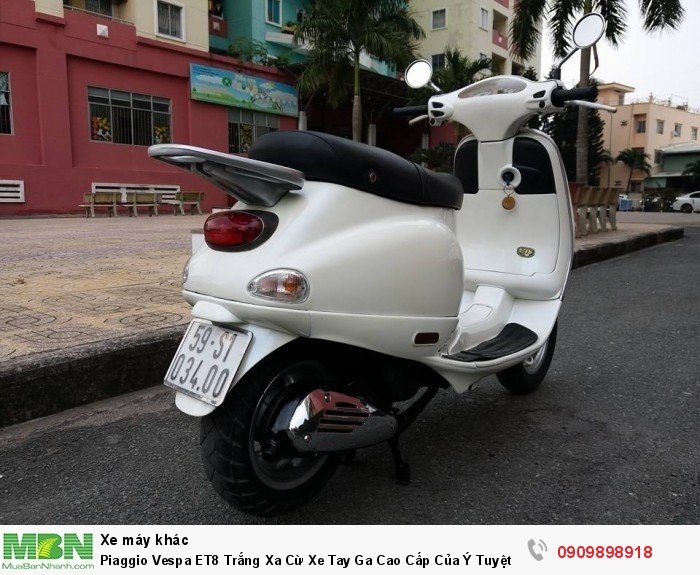 Piaggio Vespa ET8 Trắng Xa Cừ Xe Tay Ga Cao Cấp Của Ý Tuyệt Đẹp