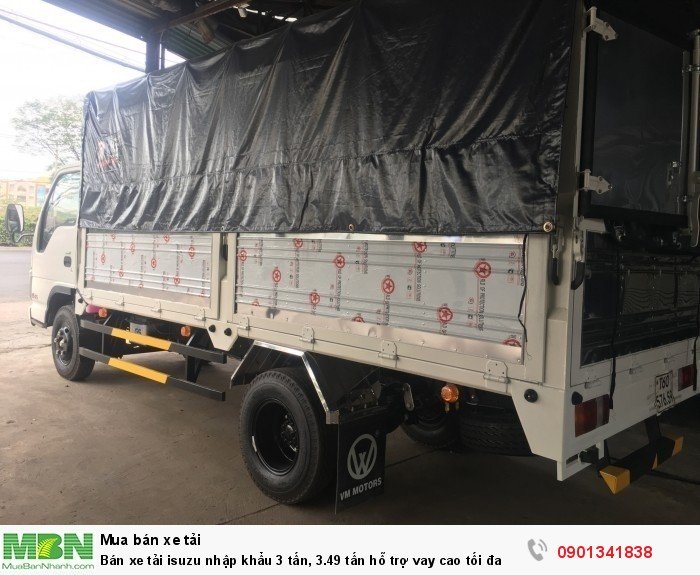 Bán xe tải isuzu nhập khẩu 3 tấn, 3.49 tấn hỗ trợ vay cao tối đa