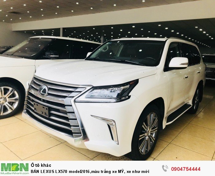 BÁN LEXUS LX570 model2016,màu trắng xe MỸ, xe như mới