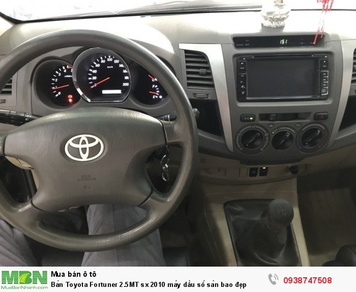 Bán Toyota Fortuner 2.5MT sx 2010 máy dầu số sàn bao đẹp