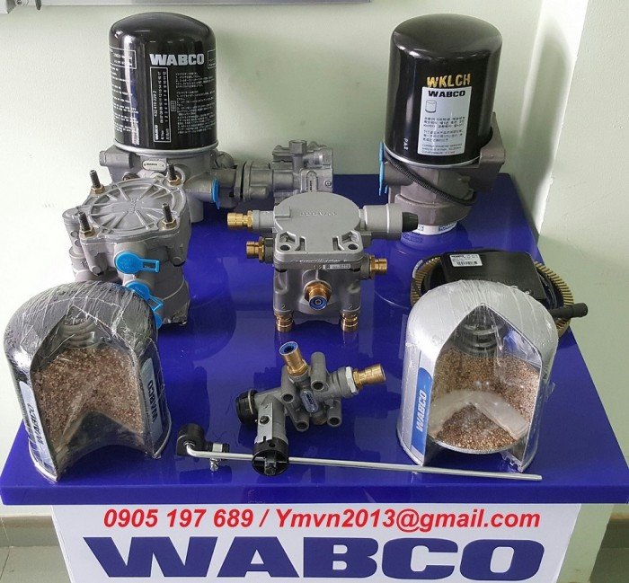 Phụ tùng thắng hơi Wabco, Bầu hơi Contitech, Lọc Wix , Dây curoa Dayco