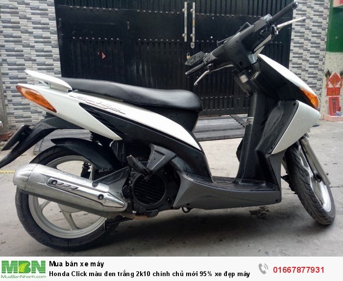 Honda Click màu đen trắng 2k10 chính chủ mới 95% xe đẹp máy êm chạy nhẹ vọt lợi xăng