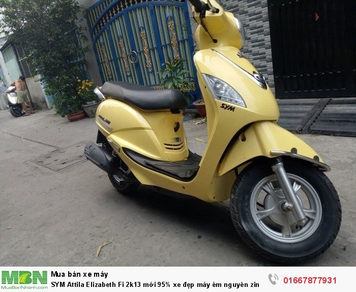 SYM Attila Elizabeth Fi 2k13 mới 95% xe đẹp máy êm nguyên zin xe phun xăng nên chạy rất lợi xăng