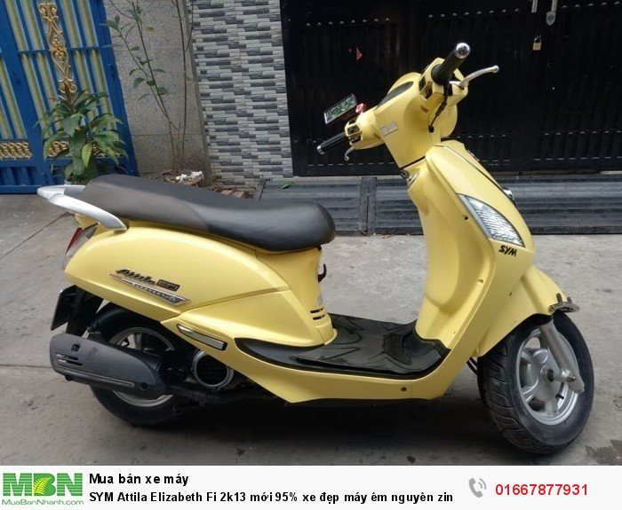 SYM Attila Elizabeth Fi 2k13 mới 95% xe đẹp máy êm nguyên zin xe phun xăng nên chạy rất lợi xăng