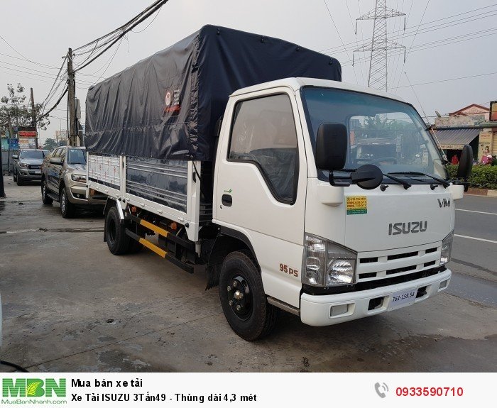 Bán Trả Góp Xe Tải ISUZU 3,49 tấn - Thùng dài 4,3 mét
