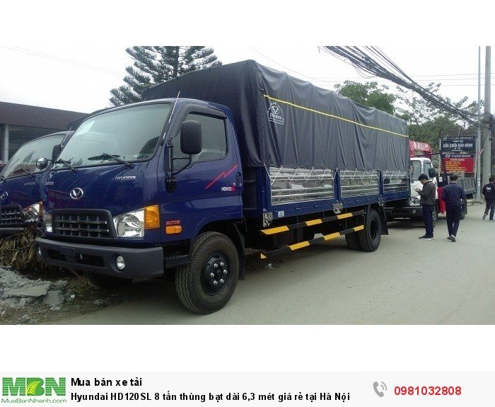 Hyundai HD120SL 8 tấn thùng bạt dài 6,3 mét giá rẻ tại Hà Nội