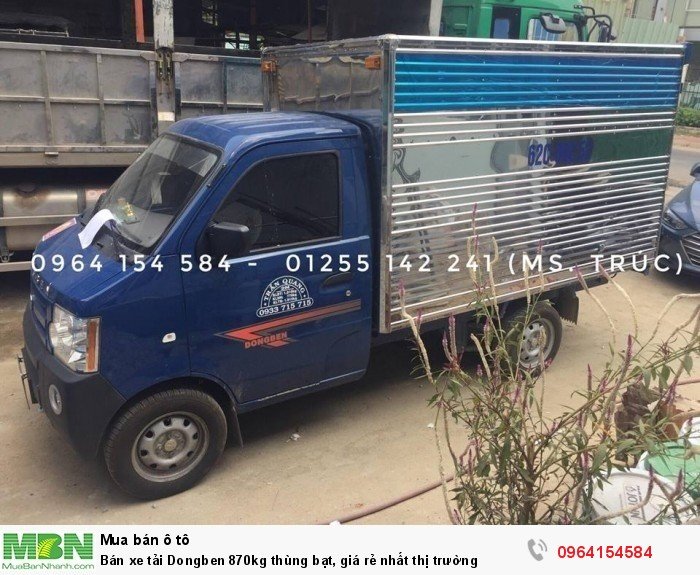 Bán xe tải Dongben 870kg thùng bạt, giá rẻ nhất thị trường