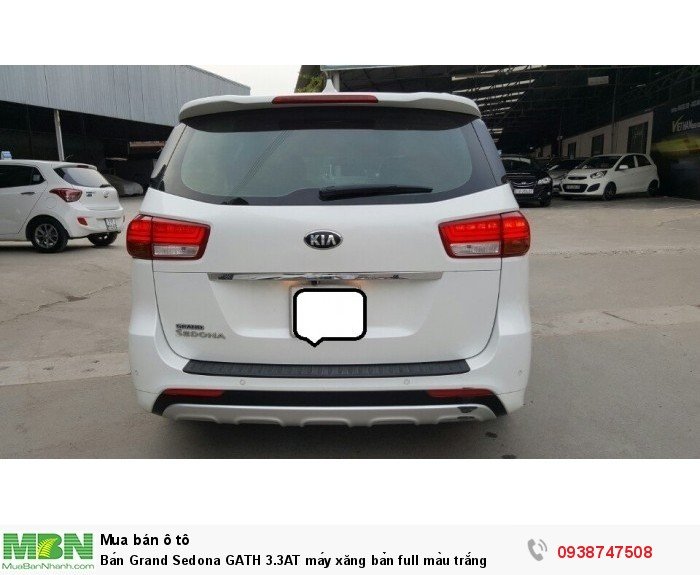 Bán Grand Sedona GATH 3.3AT máy xăng bản full màu trắng