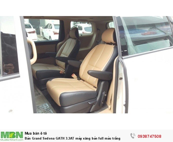 Bán Grand Sedona GATH 3.3AT máy xăng bản full màu trắng