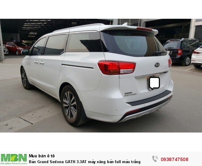 Bán Grand Sedona GATH 3.3AT máy xăng bản full màu trắng