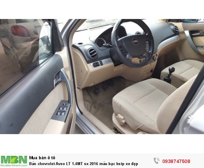 Bán chevrolet Aveo LT 1.4MT sx 2016 màu bạc bstp xe đẹp
