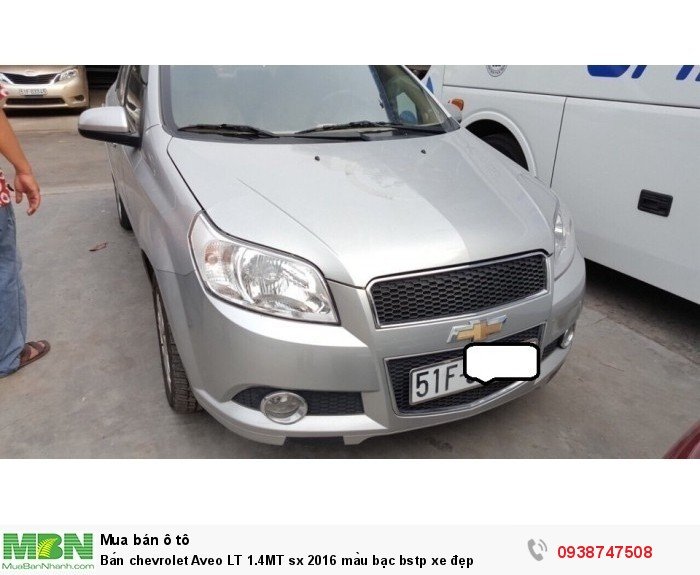 Bán chevrolet Aveo LT 1.4MT sx 2016 màu bạc bstp xe đẹp