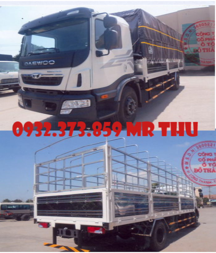 Xe Tai Daewoo 9T - Gia Xe Tai Daewoo 9tan- 9 tấn Thùng bạt