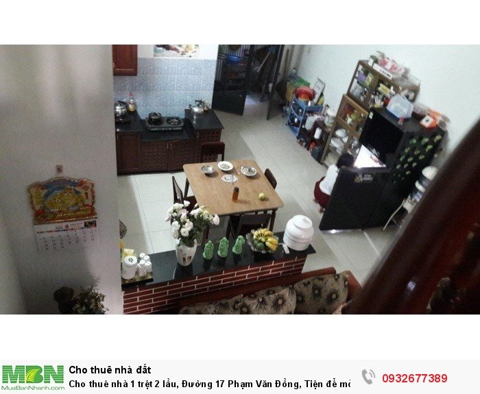 Cho thuê nhà 1 trệt 2 lầu, Đường 17 Phạm Văn Đồng, Tiện để mở văn phòng công ty giá cực rẻ