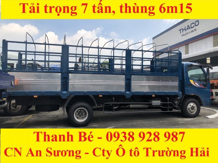 Bán Xe Tải Thaco Ollin 700b Thùng Mui Bạt 7 Bửng, Tải Trọng 7 Tấn, Đời 2017, Hỗ Trợ Trả Góp 75%