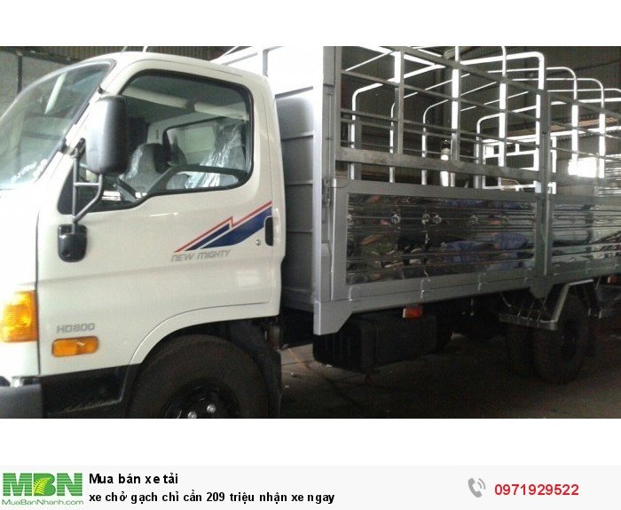 xe chở gạch chỉ cần 209 triệu nhận xe ngay