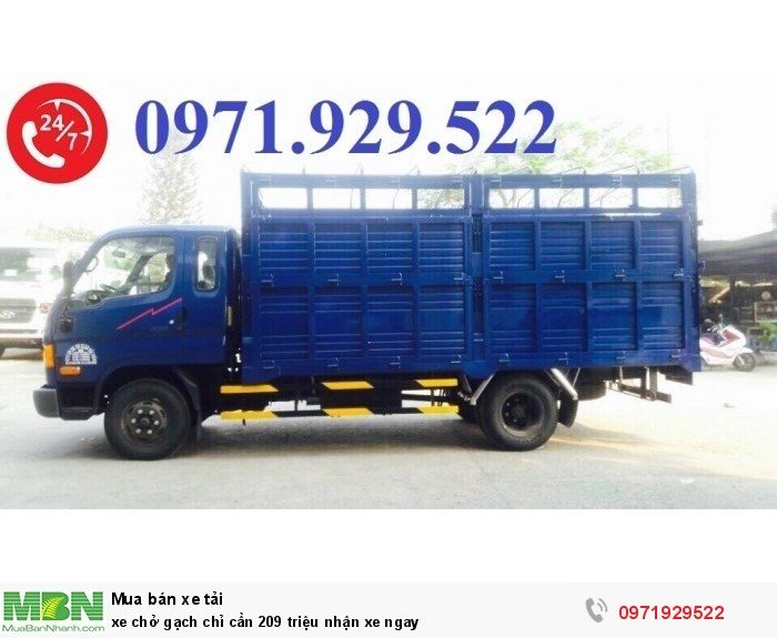 xe chở gạch chỉ cần 209 triệu nhận xe ngay