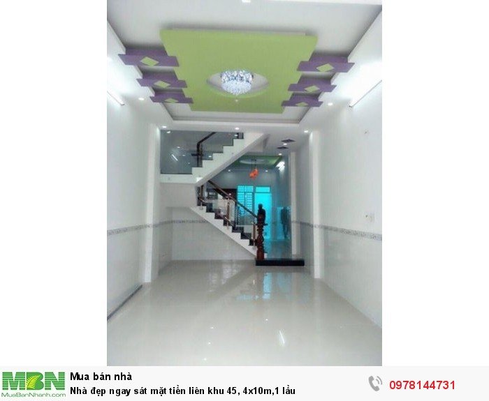 Nhà đẹp ngay sát mặt tiền liên khu 45, 4x10m,1 lầu