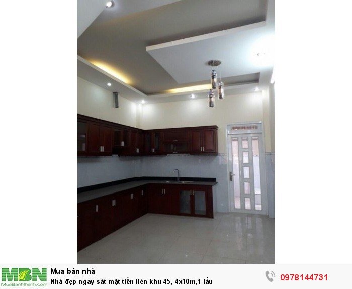 Nhà đẹp ngay sát mặt tiền liên khu 45, 4x10m,1 lầu