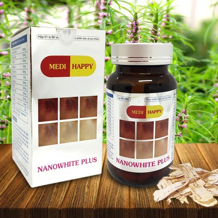 ✎ Nano White Plus Medi Happy giúp làm trắng da hiệu quả từ sâu bên trong, loại bỏ hắc sắc tố, hỗ trợ điều trị nám da, sạm da, tàn nhang,

✎ Tăng cường chức năng sinh lý nữ, tăng nội tiết tố giúp da căng mịn duy trì làn da trắng hồng.5