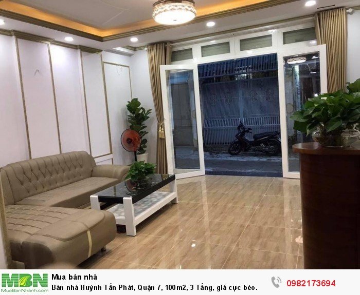 Bán nhà Huỳnh Tấn Phát, Quận 7, 100m2, 3 Tầng, giá cực bèo.