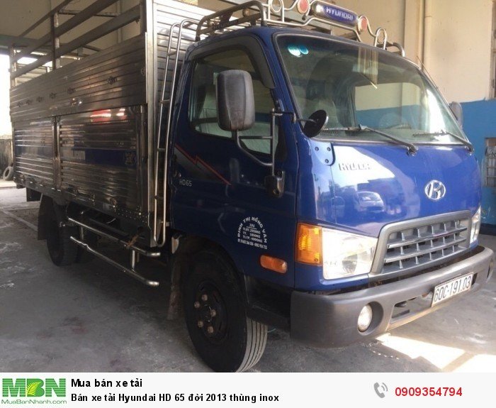 Bán xe tải Hyundai HD65 đời 2013 thùng inox